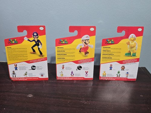 Super Mario 2.5" Figure Lot: Hammer Bro, Waluigi
