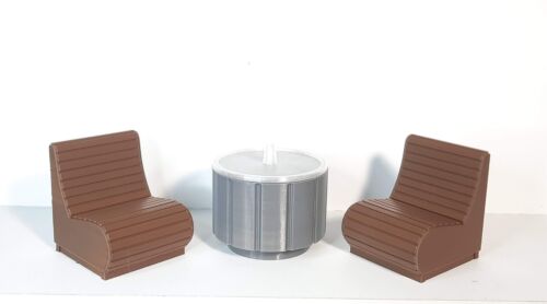 SW Black Series Cantina Table & 2 Chairs Custom 6"
