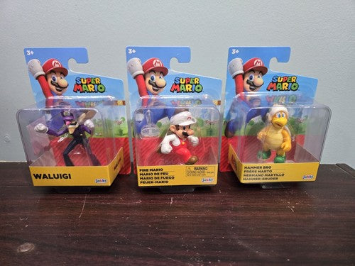 Super Mario 2.5" Figure Lot: Hammer Bro, Waluigi