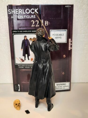 Sherlock 5" Action Figure NIB NEW Underground Toys Benedict Cumberbatch back