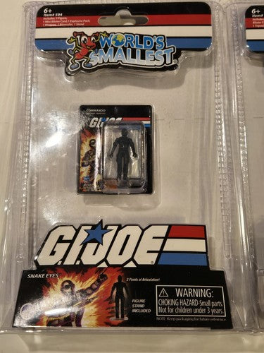 World's Smallest G.I. Joe Set of 3: Duke, Snake Eyes