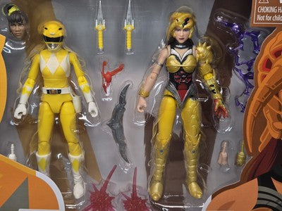 Hasbro Power Rangers Lightning Collection Yellow Ranger Scorpina 2 Pack Close up