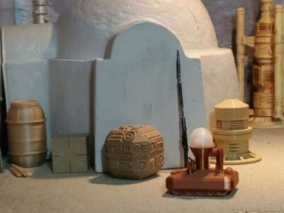 Custom Star Wars Tatooine Accessories 3.75" Diorama