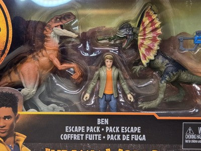 Ben Eacape Pack Jurassic World Chaos Theory Dinosaur Action Figure close up