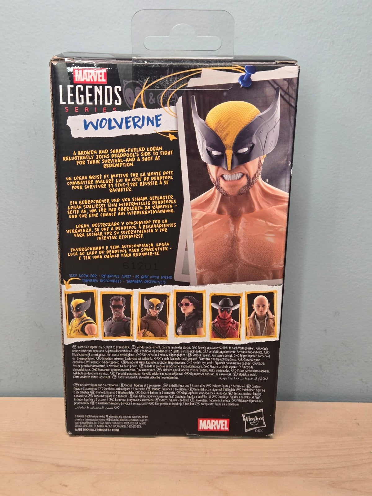 Marvel Legends Wolverine box back